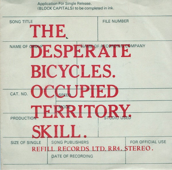 Desperate Bicycles - Occupied Territory  USED 7