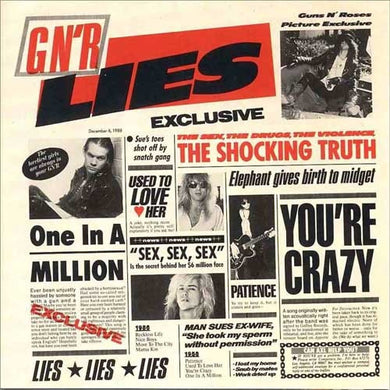 Guns N' Roses ‎- G N' R Lies USED METAL LP (censored)