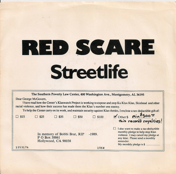 Red Scare - Streetlife USED 7