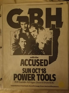 $20 PUNK FLYER - GBH ACCUSED