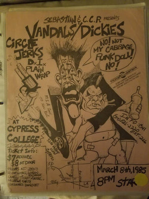 $20 PUNK FLYER VANDALS DICKIES CIRCLE JERKS DI