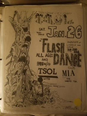 $20 PUNK FLYER - TSOL T.S.O.L. MIA