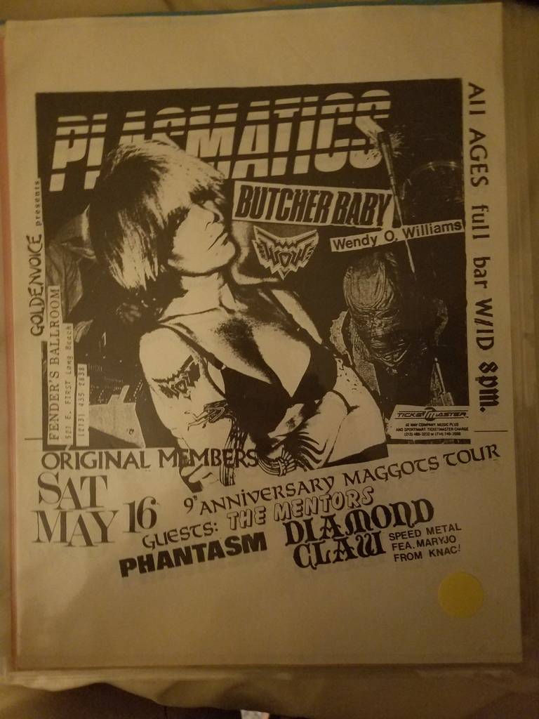 $20 PUNK FLYER - PLASMATICS MENTORS