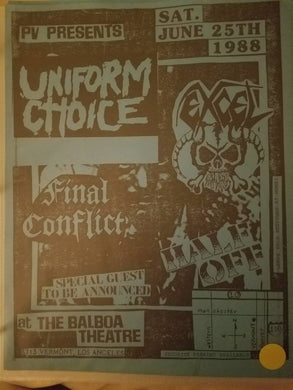 $20 PUNK FLYER - UNIFORM CHOICE FINAL CONFLICT EXCEL