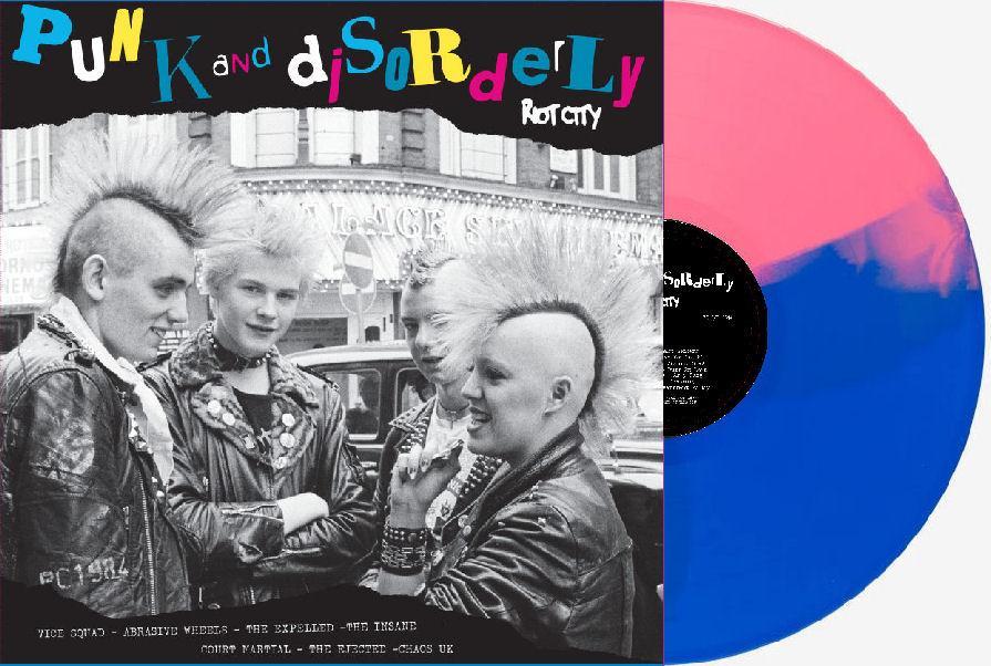 Comp - Punk And Disorderly Riot City NEW LP (blue/pink vinyl