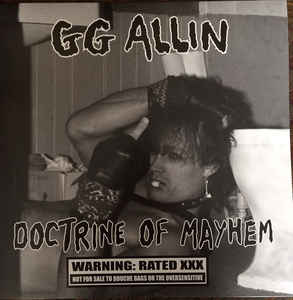 GG Allin ‎- Doctrine Of Mayhem NEW LP