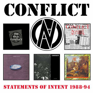 Conflict - Statements Of Intent 1988 to 1994 NEW 5xCD