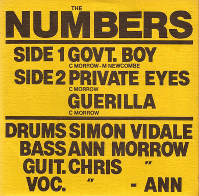 Numbers ‎- Govt. Boy USED 7