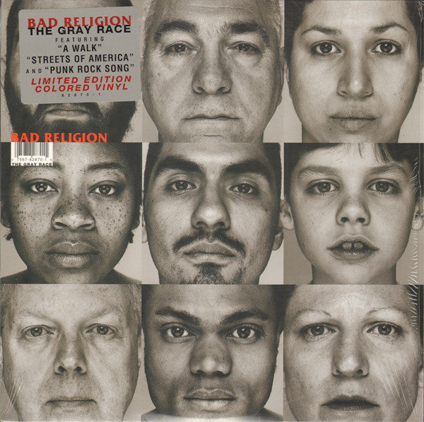 Bad Religion ‎- The Gray Race USED LP (crystal silver vinyl)