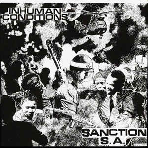 Inhuman Conditions - Sanction Sa USED 7" (yellow vinyl)