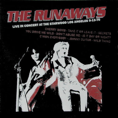 Runaways - Starwood Los Angeles 9-13-76 NEW LP