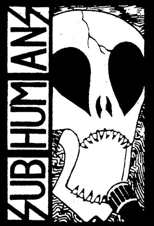 SUBHUMANS SKULL back patch