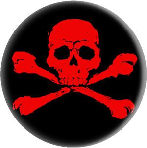 CHELSEA SKULL button (1 inch)