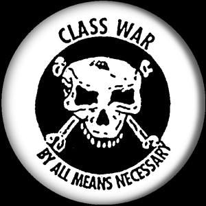 CLASS WAR SKULL button (1 inch)