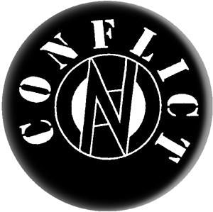 CONFLICT BLACK button (1 inch)