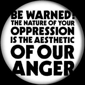 CRASS BE WARNED button (1 inch)