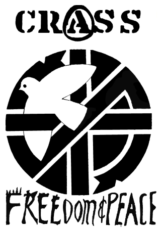 CRASS FREEDOM AND PEACE back patch