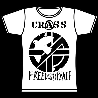 CRASS FREEDOM AND PEACE GIRLS TSHIRT