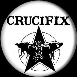 CRUCIFIX STAR button (1 inch)