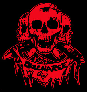 DISCHARGE SKULLS back patch