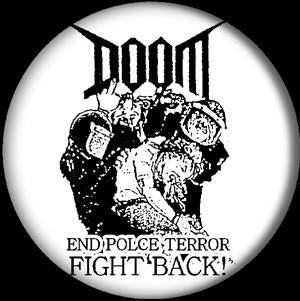 DOOM END POLICE button (1 inch)