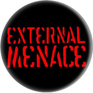 EXTERNAL MENACE LOGO button (1 inch)
