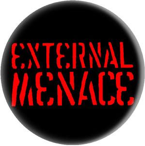 EXTERNAL MENACE LOGO button
