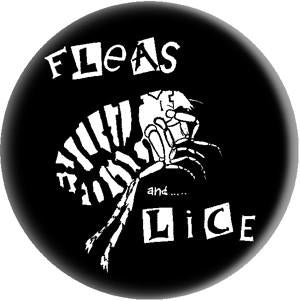 FLEAS AND LICE FLEA button (1 inch)