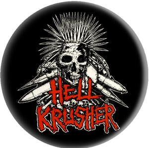 HELLKRUSHER SKULL button (1 inch)