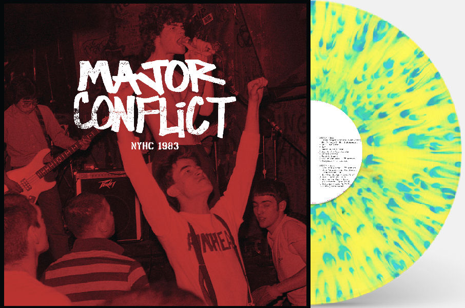 Major Conflict - NYHC 1983 NEW LP (yellow w/ blue splatter vinyl)