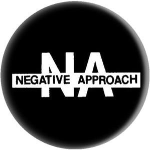 NEGATIVE APPROACH LOGO button