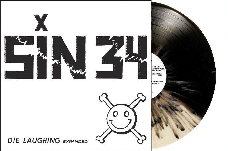 Sin 34 - Die Laughing Expanded NEW LP (black split w/ clear and black splatter vinyl)
