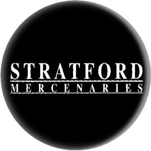 STRATFORD MERCENARIES button (1 inch)