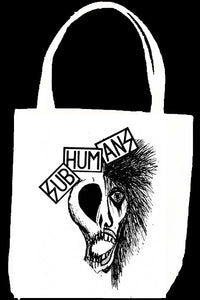 SUBHUMANS HALF SKULL tote