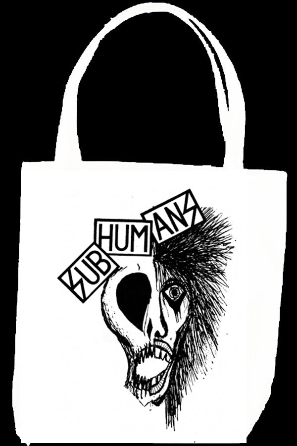 SUBHUMANS HALF SKULL tote
