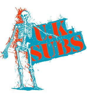 UK SUBS SKULL back patch