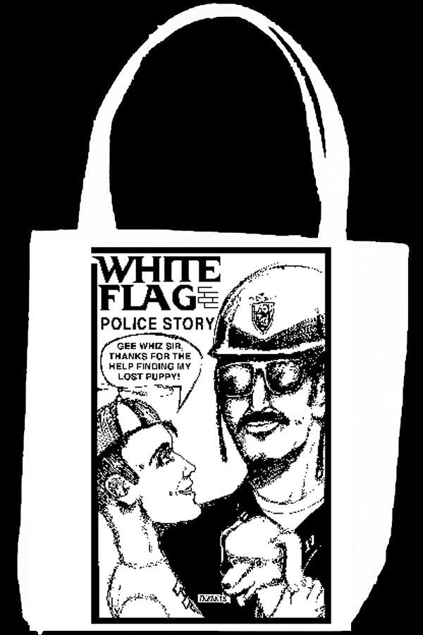 WHITE FLAG POLICE tote